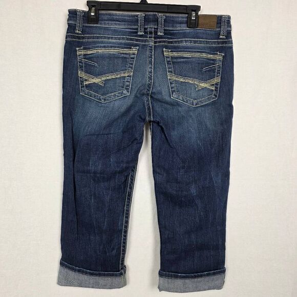 BKE Denim Dakota 21 Crop Jeans Size 29 Dark Wash Cuffed - Picture 2 of 7